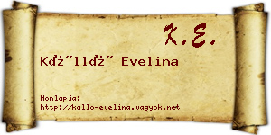 Kálló Evelina névjegykártya